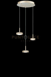 SOSPENSIONE NINA 3 LUCI ORO 3000K 1440LM 24W D.35CM VETRI ACQUISTABILI SEPARATAMENTE
