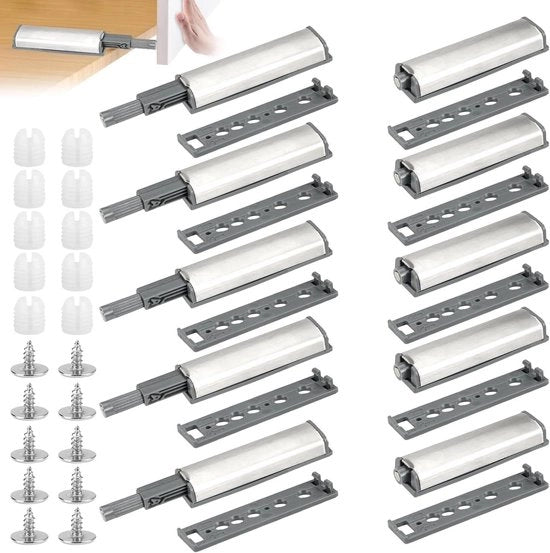 Contenitore per Drukdeuropener push-to-open deuropener con softclose deurdemper - argento - cassettino.