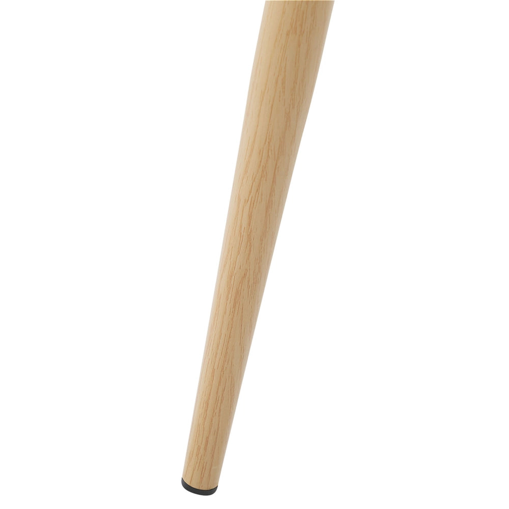 Set di 2 sedie da pranzo Seduta sintetica bianca Gambe in metallo in legno chiaro Schienale aperto in rete Soggiorno moderno Stile scandinavo