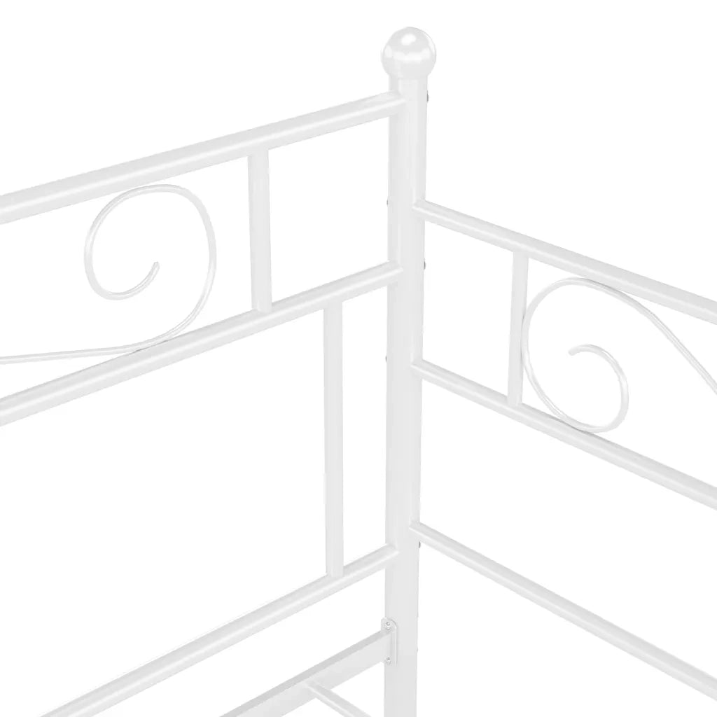 Telaio Divano Letto Estraibile Bianco in Metallo 90x200 cm 324771