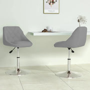 Sedie da Pranzo Girevoli 2 pz Grigio Chiaro in Vellutocod mxl 94874