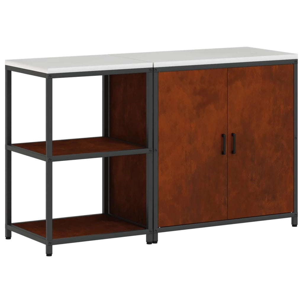 Set di Stoccaggio per Cucina con lo scaffale 2 pcs Ruggine 3392686