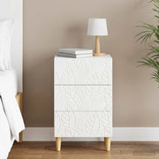 Comodino Bianco Lucido 43 x 39,5 x 66,5 cm Legno ingegnerizzato 895019