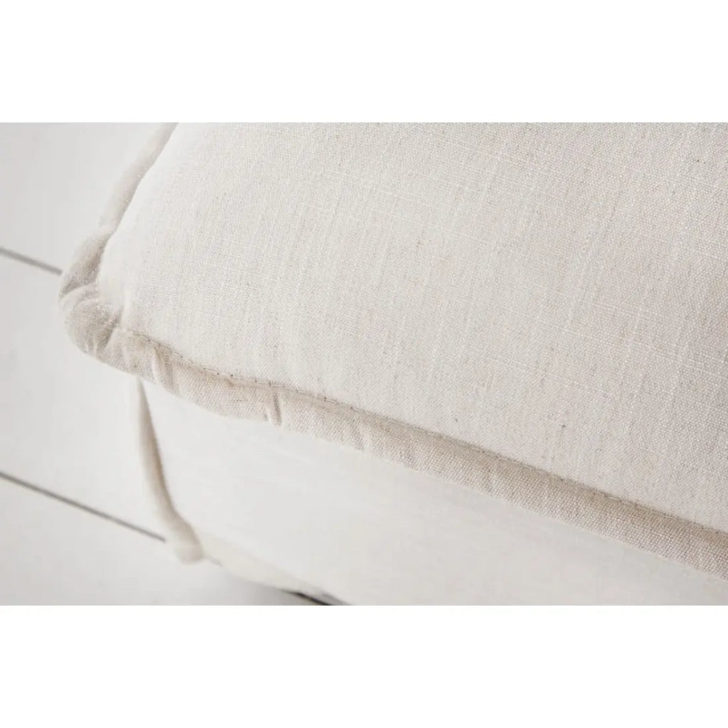 Pouf KALIA – Bianco – Tessuto opaco – Pouf contemporaneo