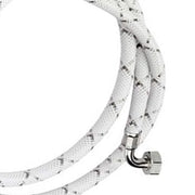 Tubo di carico con treccia in nylon bianco e dadi 200 cm