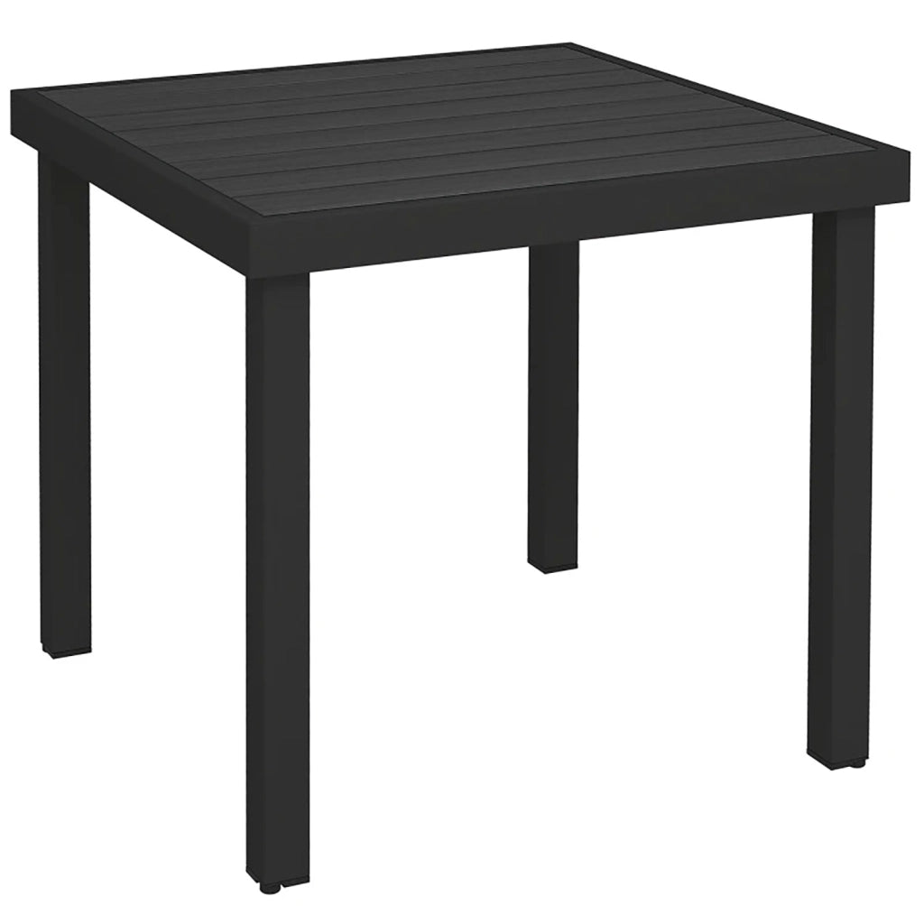 Tavolo da Giardino 78x78 cm Tavola da Pranzo Effetto Legno Nero