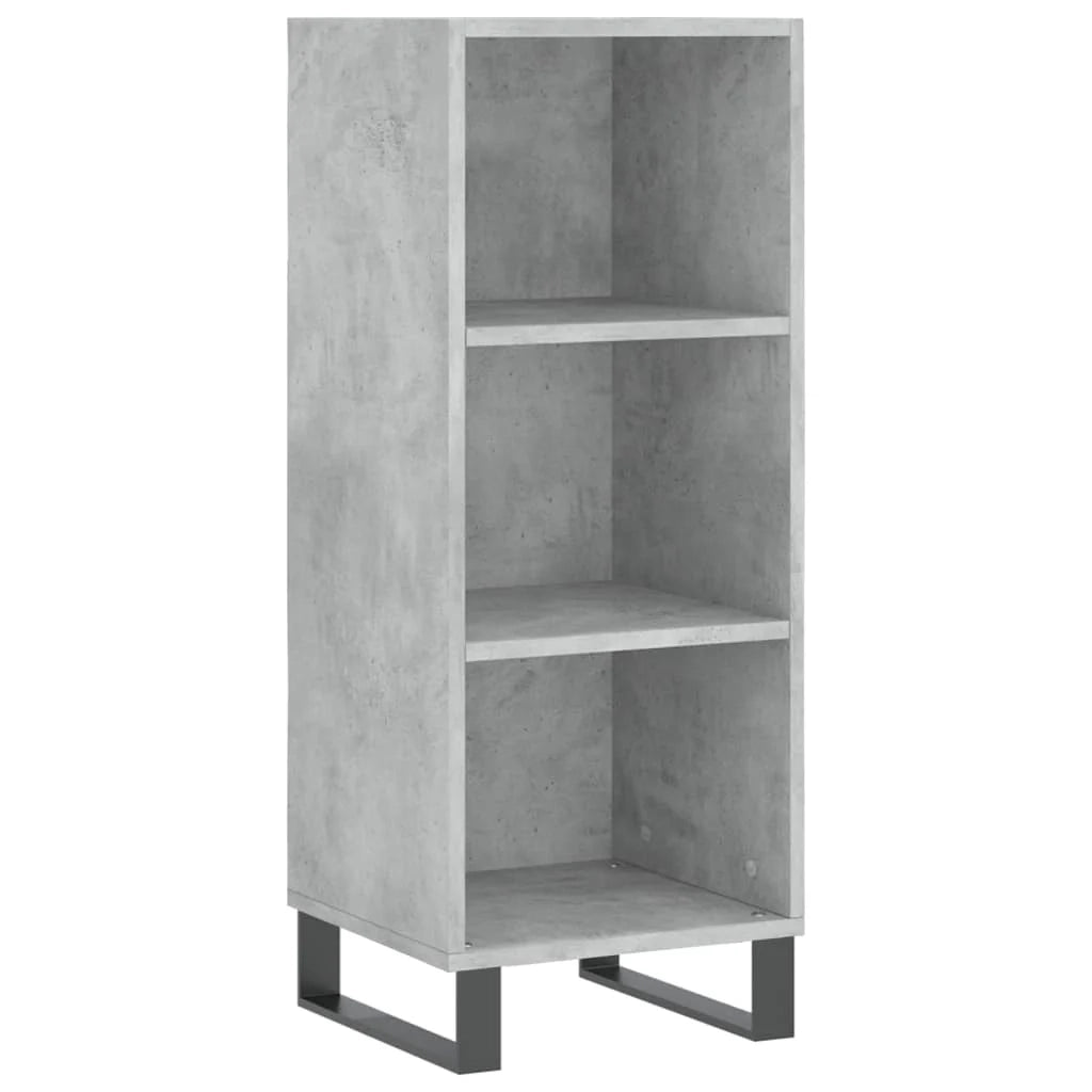Buffet credenza cassettiera mobiletto mobile contenitore organizer cucina soggiorno salotto alto 34,5 x 34 x 180 cm legno ingegnerizzato grigio 02_0034290