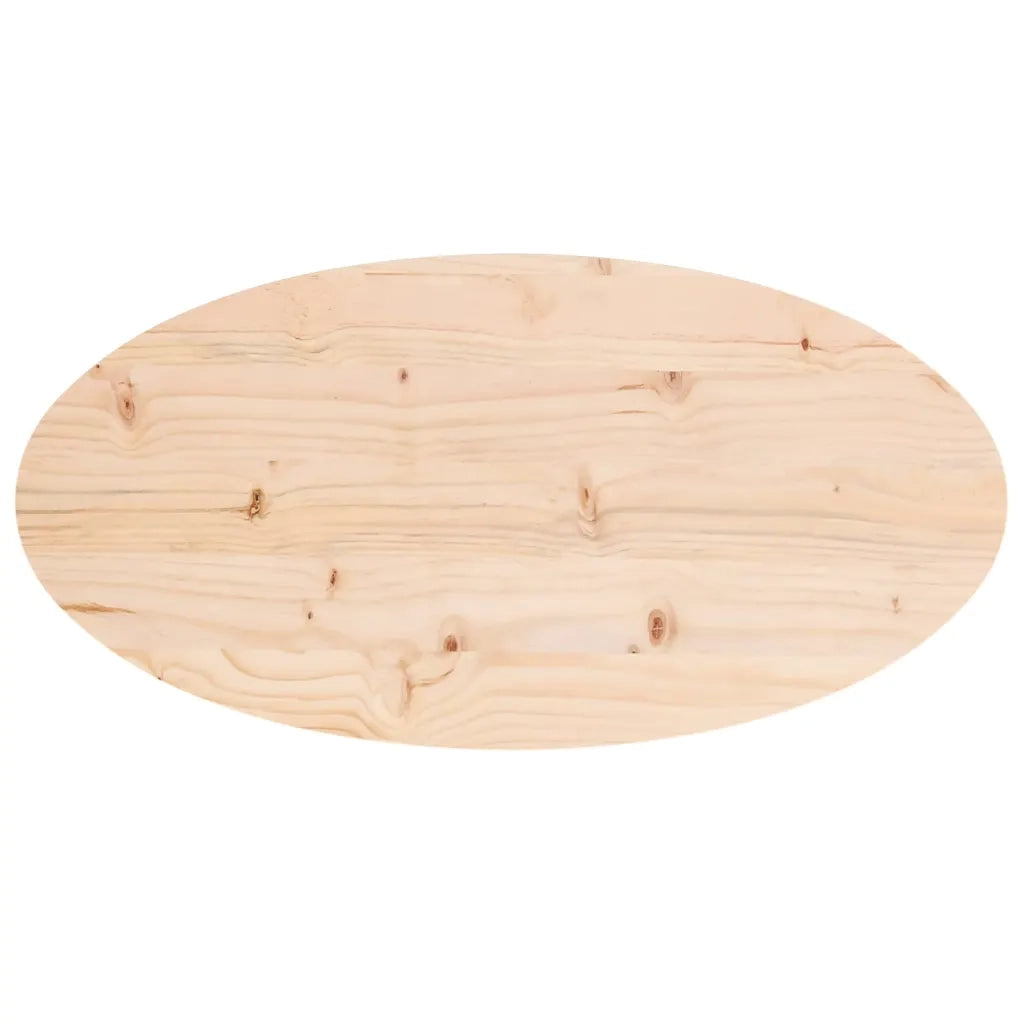 Piano del tavolo 80x40x2,5 cm in legno massello di pino ovale 824320