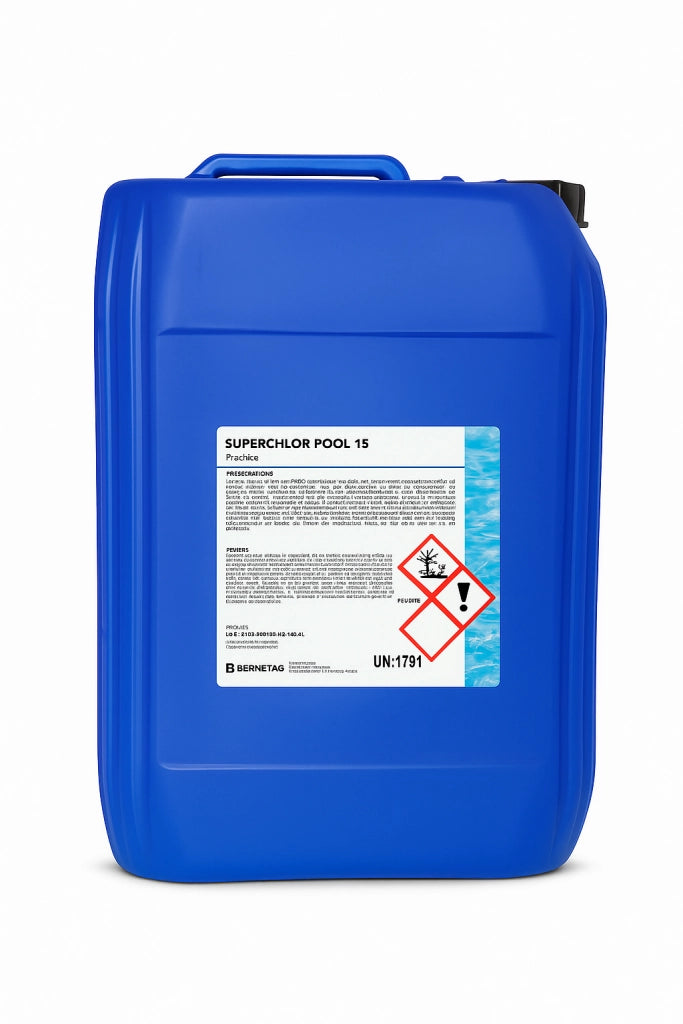 Ipoclorito Di Sodio 15% Superchlor Pool15 25 Kg Disinfettante Acqua Piscina PIS04665P