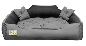 AIO FACTORY Cuccia per cani 55x45 cm personalizzata in microfibra impermeabile grigia