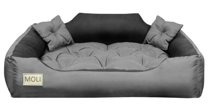 AIO FACTORY Cuccia per cani 55x45 cm personalizzata in microfibra impermeabile grigia