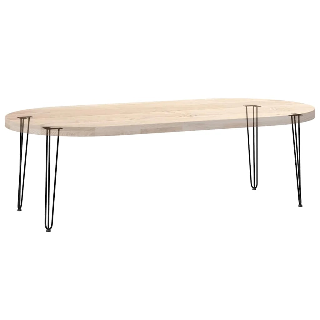 Set di 4 gambe a forcina per consolle 72 x 12 x 12 cm con piedini di livellamento design moderno acciaio nero massiccio 02_0056743