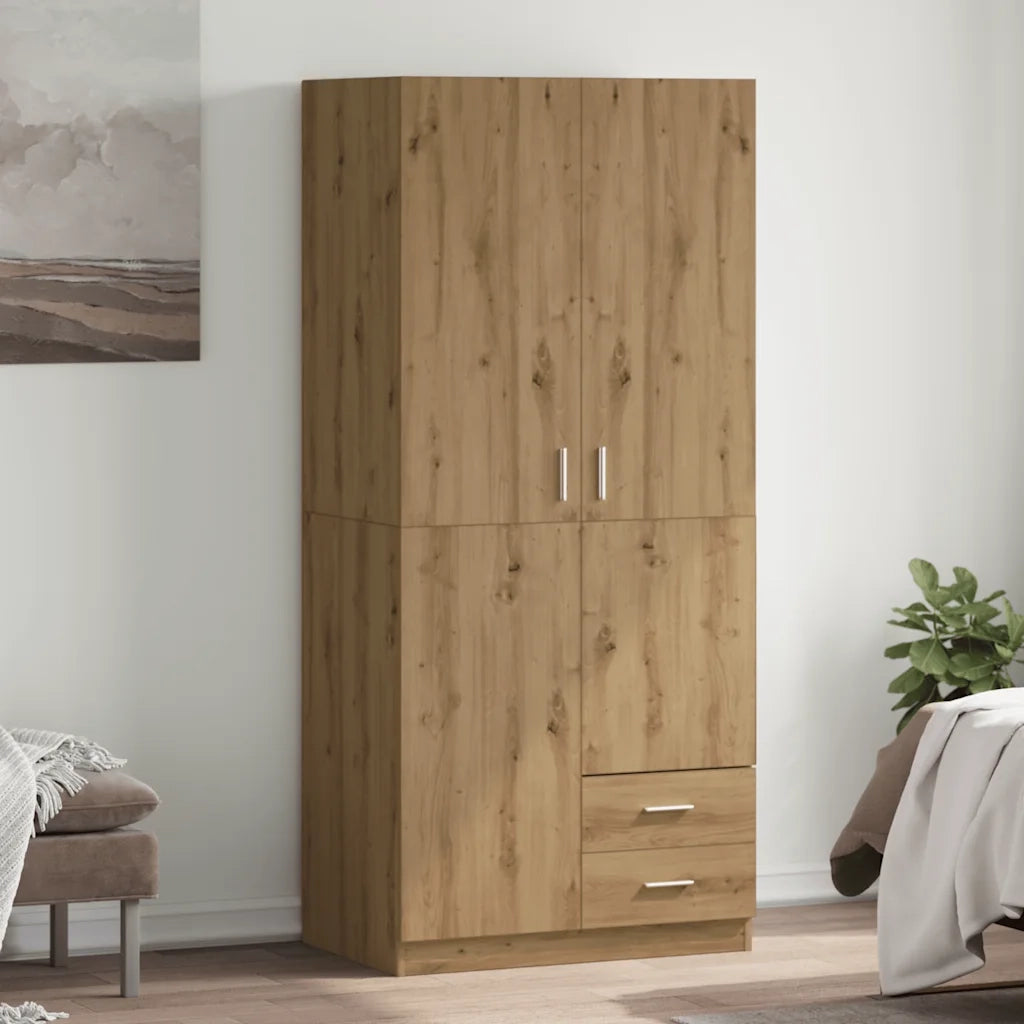 Armadio Rovere Artigianale 80x52x180 cm in Legno Multistrato CFW2383026
