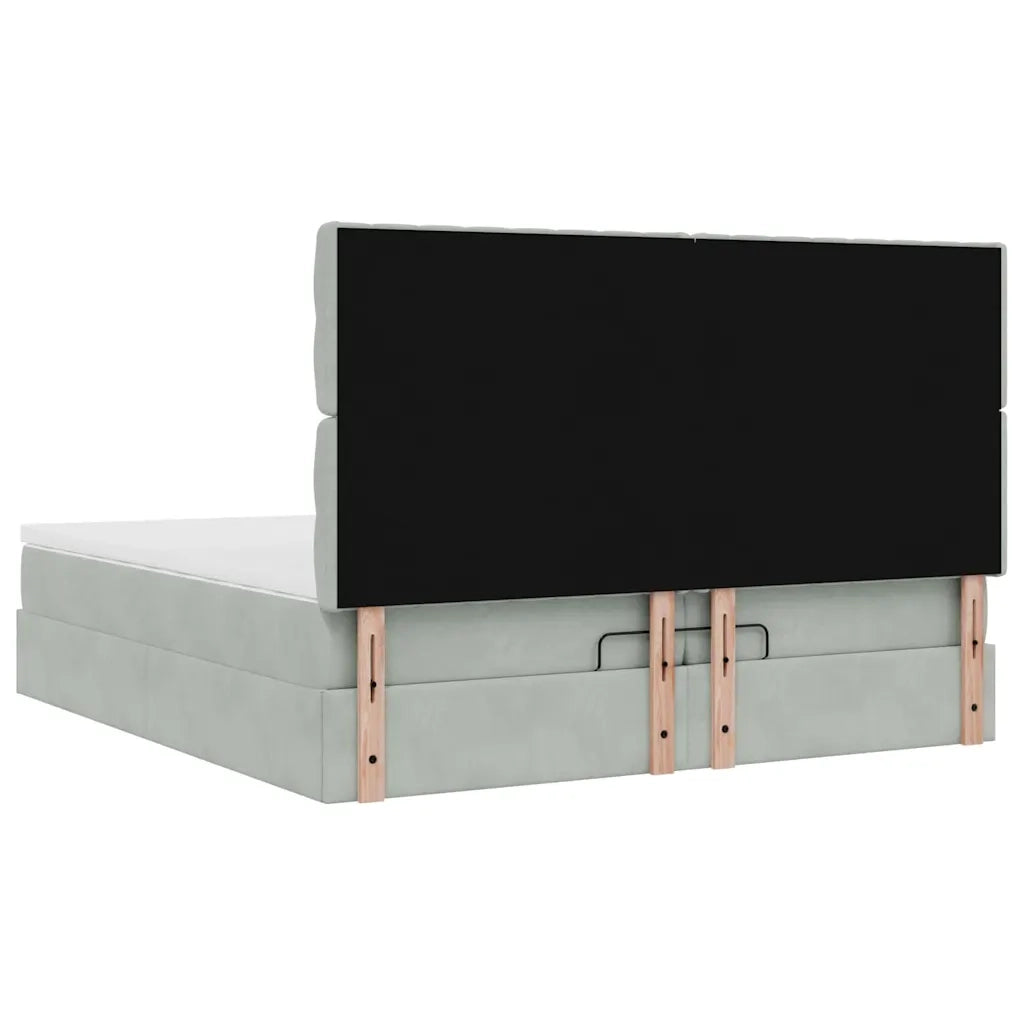 Struttura Letto Pouf con Materassi 200x200 cm Velluto 3314414