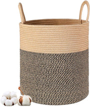 Asciugamani Gevlochten 40L Asciugamani Grande Cassetta di Giocattoli con Maniglia e Porta Asciugamani, 35x39cm