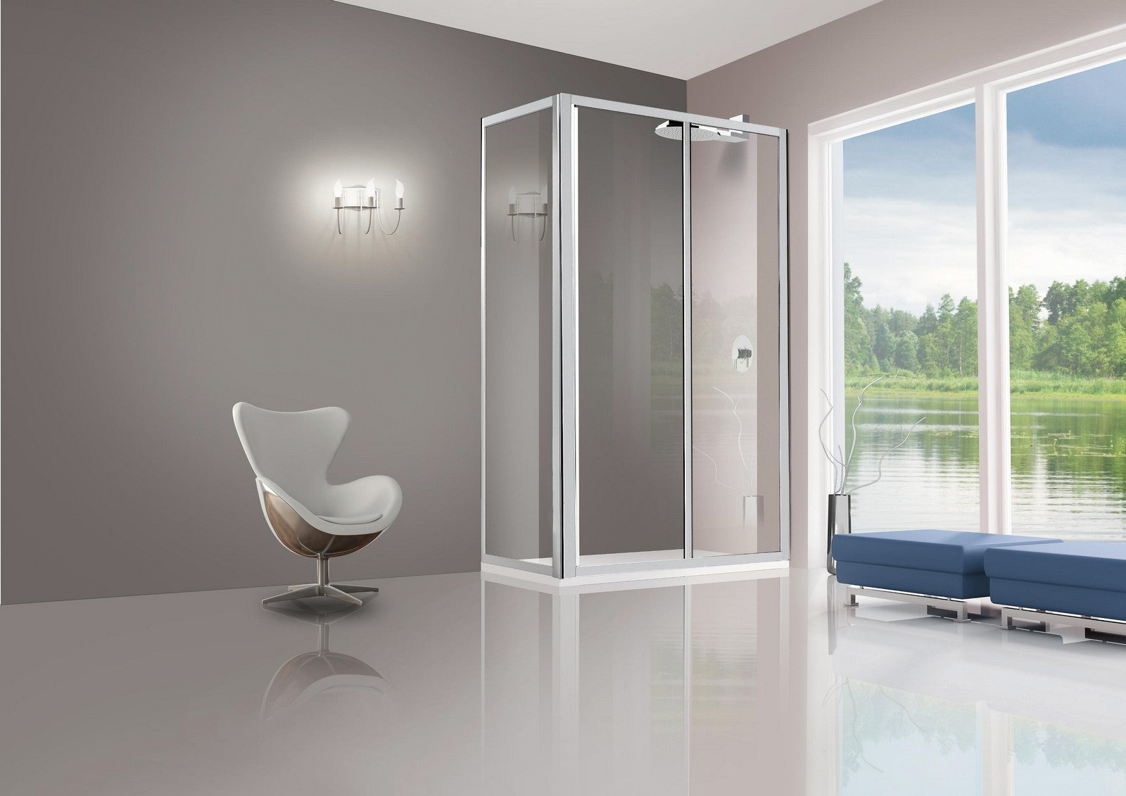 parete fissa cristallo trasparente mm.3 cm.78/82 cod:ferx.98309