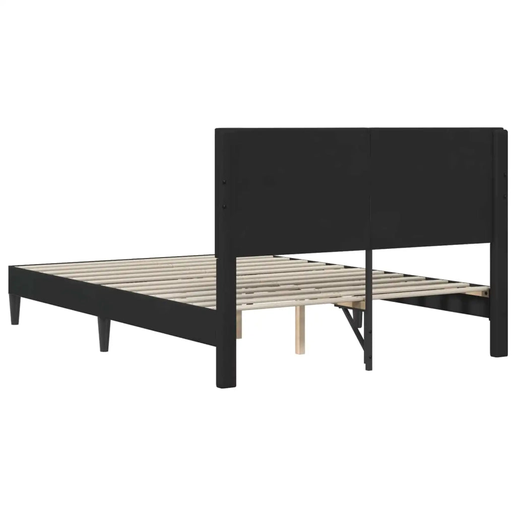 Struttura del letto con testiera Nero 160 x 200 cm Velluto 42027677