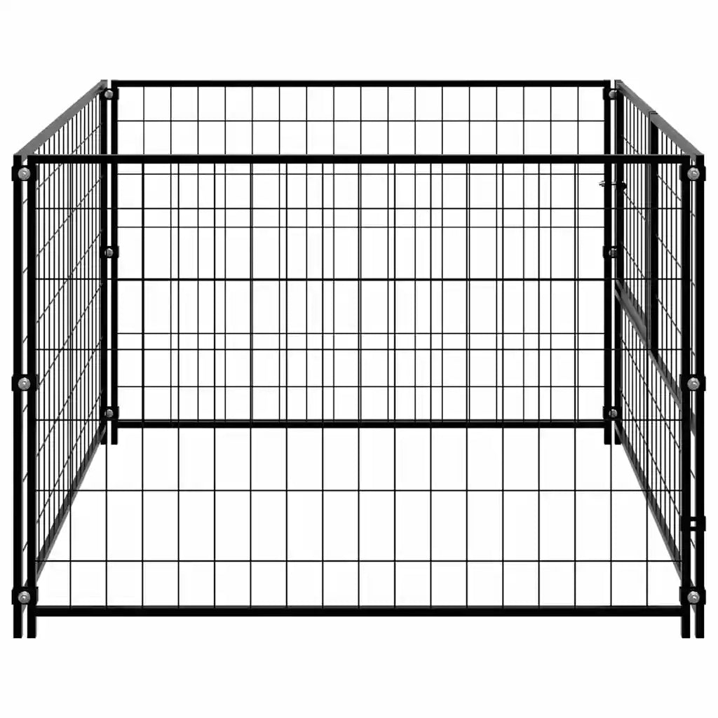Gabbia per Cani Nera 100x100x70 cm in Acciaio cod mxl 49328