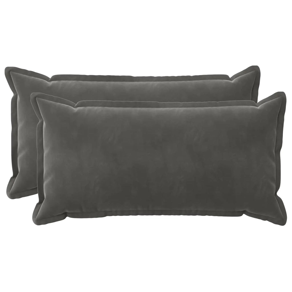 Cuscino con cuscino HOUTEN 2 pz Grigio Scuro Velluto 933856
