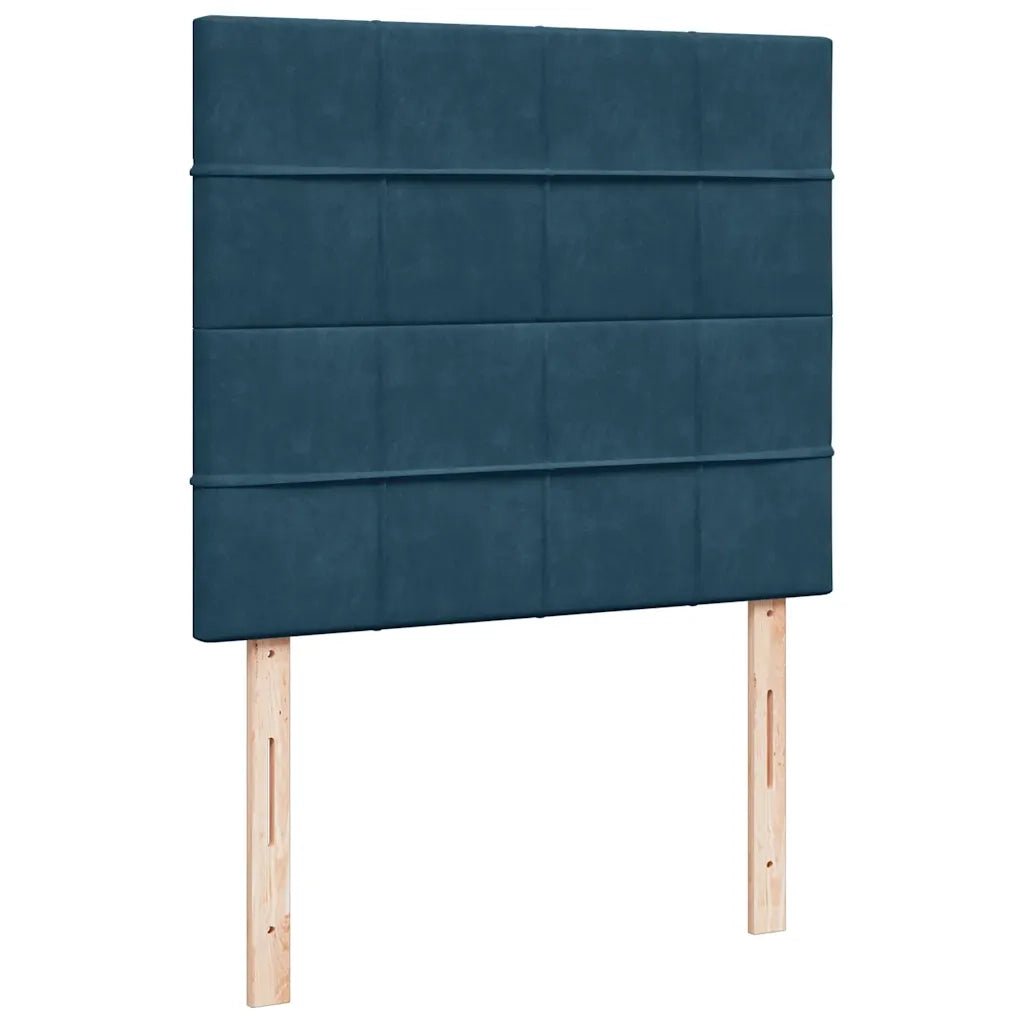 Giroletto a Molle con Materasso Blu 120x190 cm in Velluto