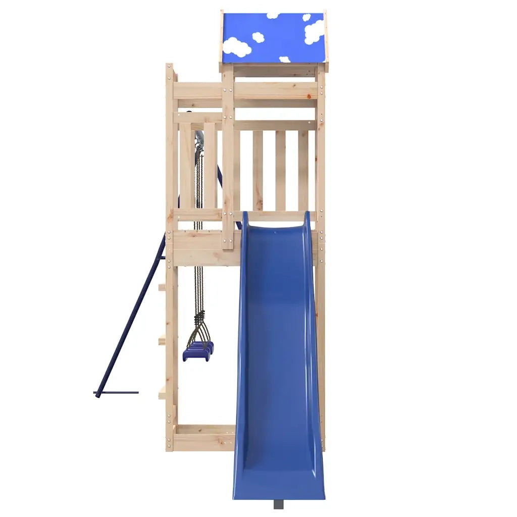 Set da Gioco da Esterno in Legno Massello di Pino
