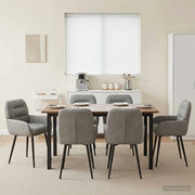 Sedie da pranzo 6 pcs Velluto (V) Grigio Chiaro 3428247