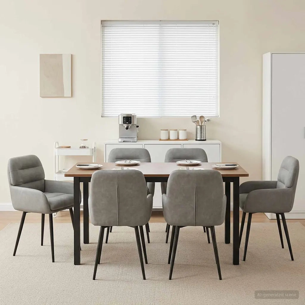 Sedie da pranzo 6 pcs Velluto (V) Grigio Chiaro 3428247