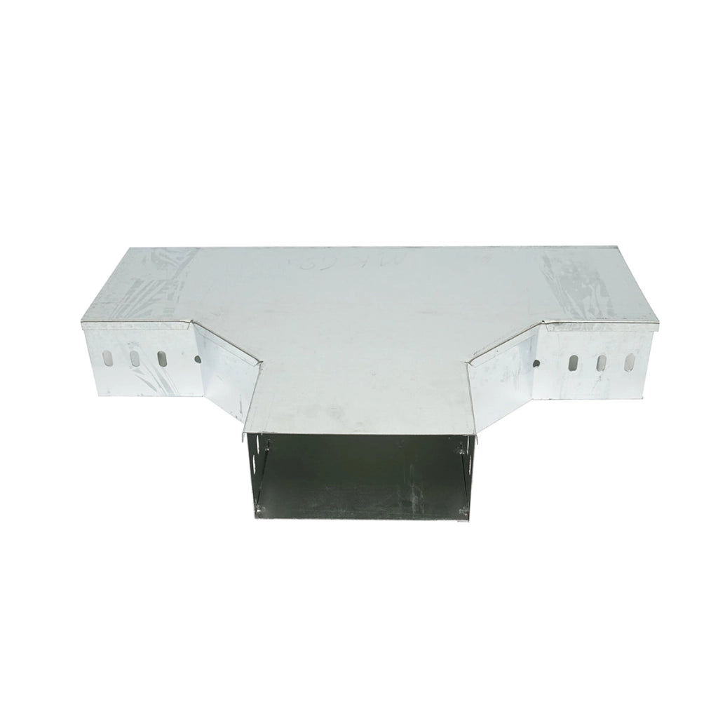Derivazione a T orizzontale in acciaio zincato per grondaia 100x200mm
