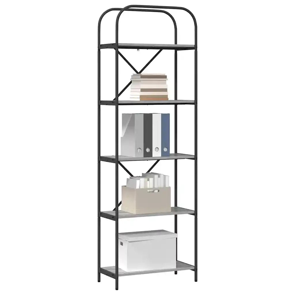 Libreria-Scaffale per Libri-Mobile di Stoccaggio Grigio Sonoma 60 x 30 x 183 cm Legno multistrato 455131