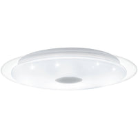 Plafoniera Moderna Lanciano 1 Acciaio Bianco Luce Led Integrato 33W