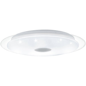 Plafoniera Moderna Lanciano 1 Acciaio Bianco Luce Led Integrato 33W