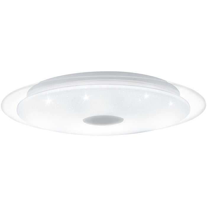 Plafoniera Moderna Lanciano 1 Acciaio Bianco Luce Led Integrato 33W
