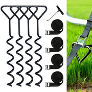 Kit di anelli per trampolino, 4 pezzi, anelli a vite, anelli a tenone, con 4 pneumatici, 30*5,5 cm, accessori per campeggio all'aperto.