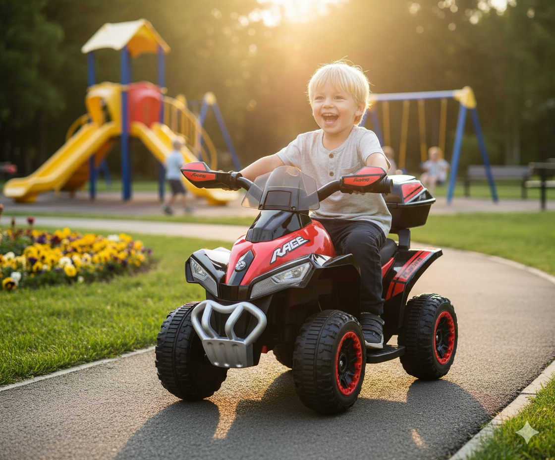 Mini Quad Elettrico per Bambini 6V Kid Go Deluxe Rosso