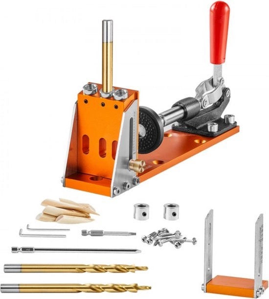 Kit per fori a testa di bottiglia - Accessori per la lavorazione del legno - Incluso Chiave e Bit per Square Drive