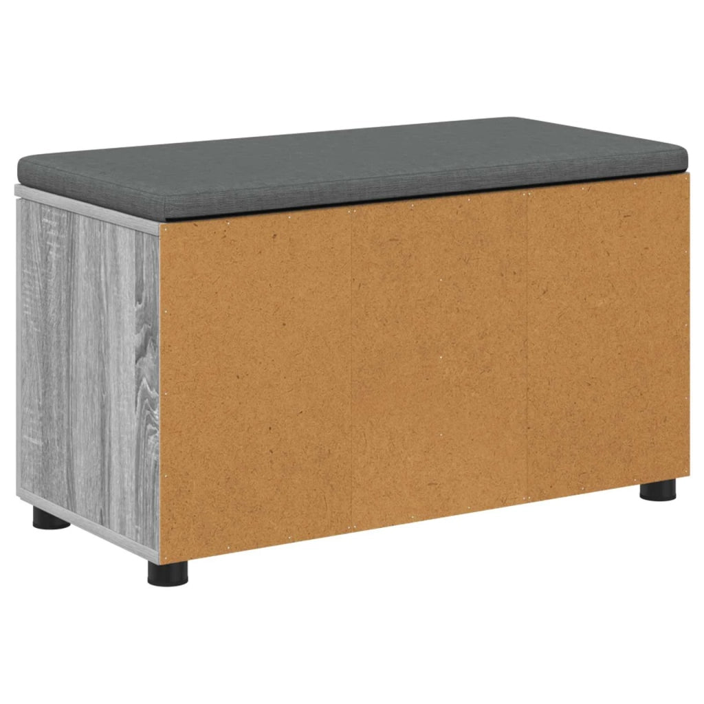 Panca per ingresso con cuscino Sonoma grigia 80 x 38 x 46 cm 891485