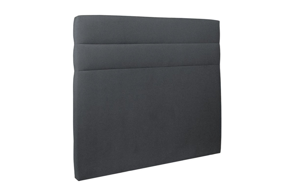 Testiera in tessuto velluto grigio antracite con linee L180 cm