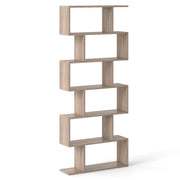 Libreria a S 80 x 23 x 191 cm design moderno 6 ripiani spaziosi versatile legno grigio 20_0019149