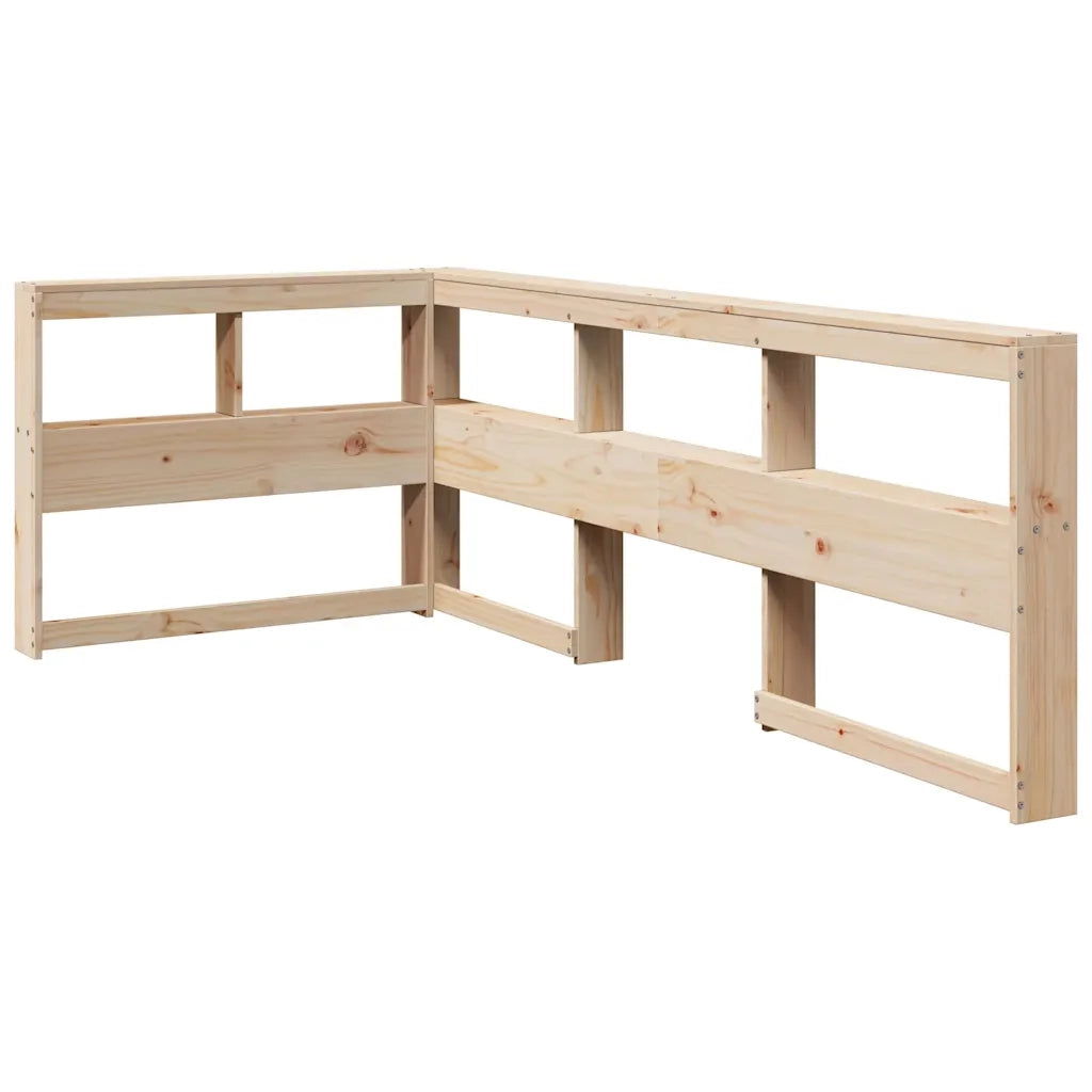 Testiera libreria a L-Testata contenitore 90 cm in Legno Massello di Pino 945175