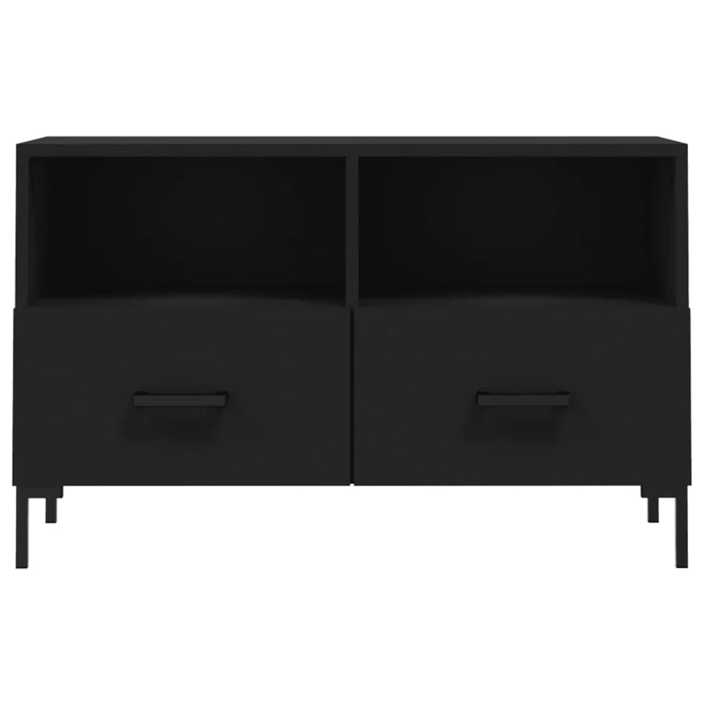 Mobile TV multimediale mensola TV credenza TV sala da pranzo soggiorno camera da letto 80 x 36 x 50 cm legno ingegnerizzato nero 02_0026315