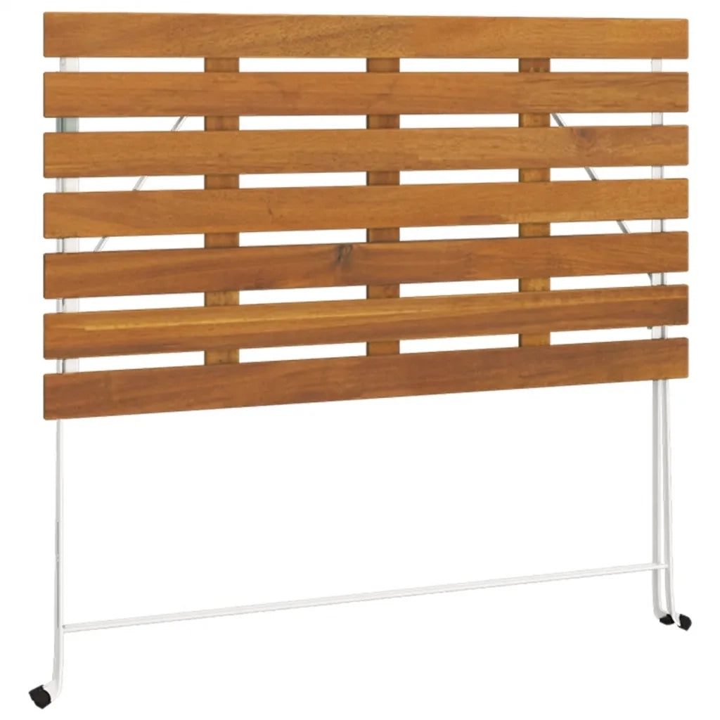 Set Bistrò Pieghevole 5pz in Legno Massello di Acacia e Acciaio 3152100