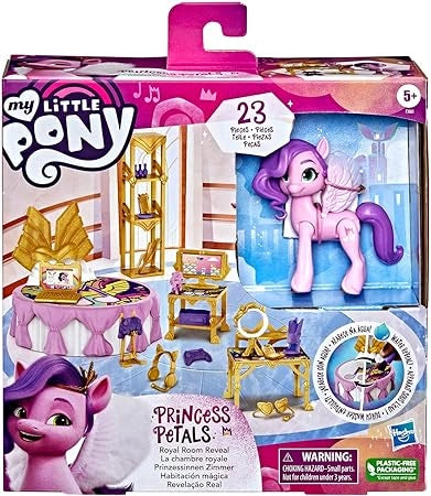 My Little Pony: Una Nuova Generazione, Royal Room Reveal di Princess Pipp Petals, Pony da 7,5 cm, Giocattolo rivelato da