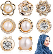 Hijab Naalden con 8 Clip per Abbigliamento Magnetici - Chiusura di Sicurezza - Amichevole con la Stoffa - Multifunzionale - Decorazioni alla Moda