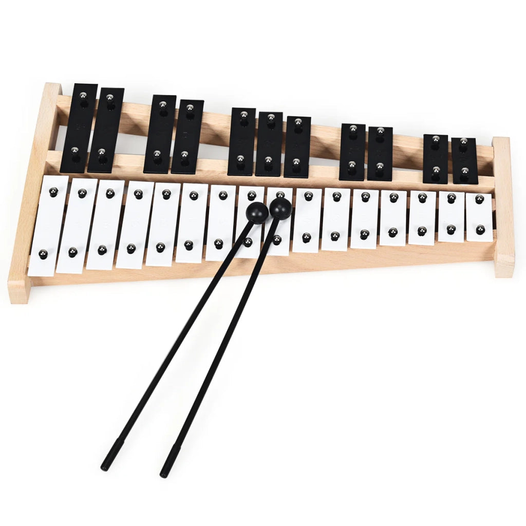 Xilofono a 27 note con borsa per il trasporto 43,5 x 24 x 4 cm suono chiaro e duraturo legno nero e alluminio 20_0014730