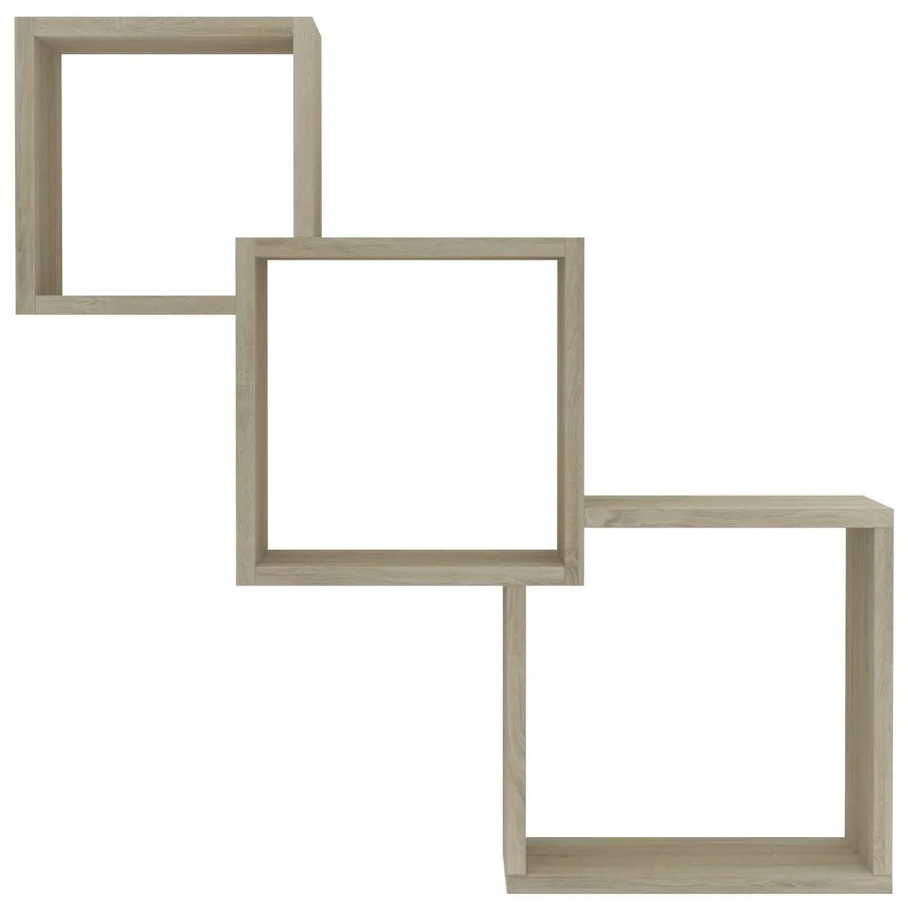 Mensole a Muro Cubiche in Rovere Sonoma 68x15x68cm Truciolato 800273