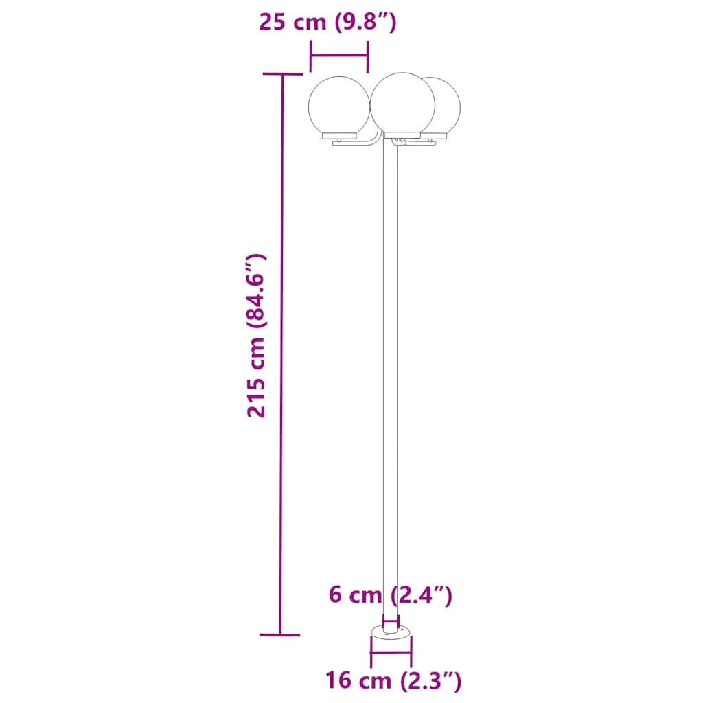 Set di 2 lampade da terra per esterni 16 x 16 x 215 cm illuminazione versatile per giardino finitura lucida in acciaio inox argento 02_0056638