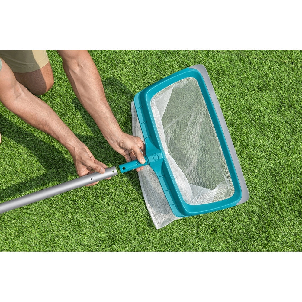 Trade Shop - Retino Skimmer Con Bordo In Gomma Per Pulizia Piscina Per Asta Telescopica ø30mm 58660 -