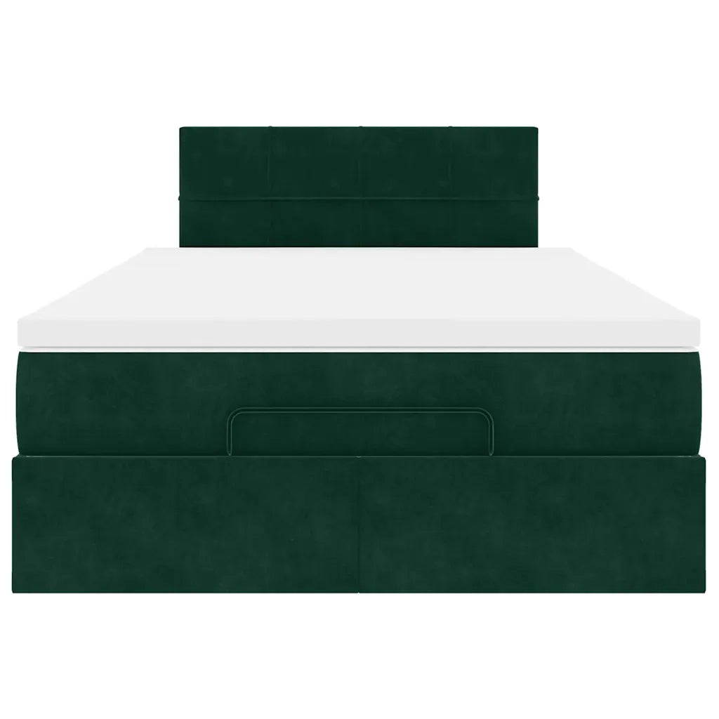 Struttura Letto Pouf con Materasso 120x200 cm Velluto 3312617