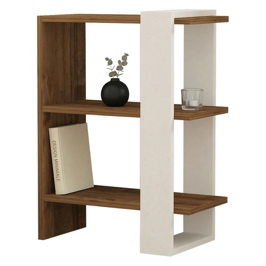Biblioteca Netro, Libreria 3 Ripiani, 52x25x70h cm Bianco