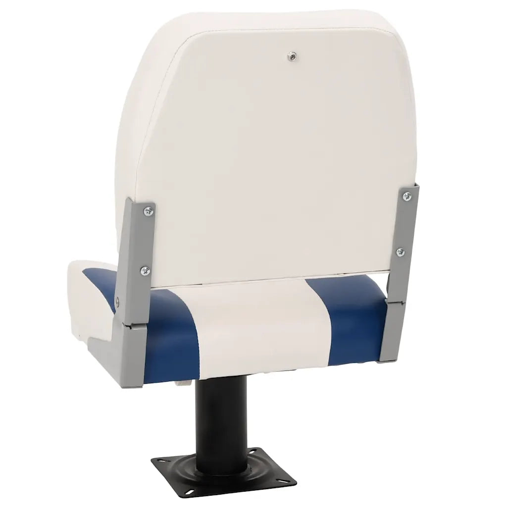Sedile pieghevole per barca 1 set Blu e Bianco 41x36x48 cm 3284284